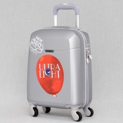 Куфар за ръчен багаж 50/30/20 см със свалящи се колелца 40/30/20 см светло сив
